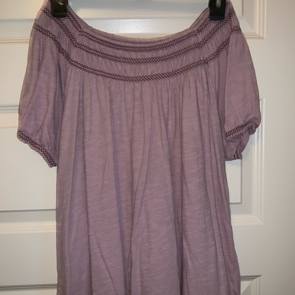Old navy blush pink off the shoulder blouse - Picture 1 of 2